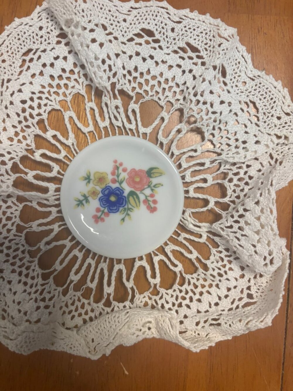 VTG 2.5in Mini Floral Porcelain Saucer Jewelry Catch-all